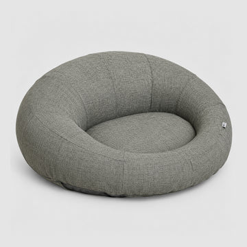 Poolboy Floata-Round in Mist grey, three-quarter view.